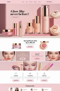 Luxury Beauty - Premium Cosmetics Store Landing Page