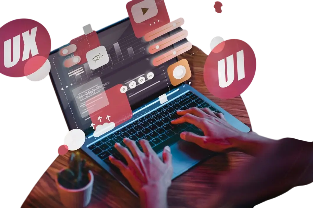 ui ux representations with laptop 23 2150201871 Photoroom