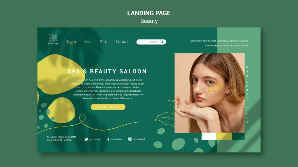 نمونه کار طراحی سایت سالن زیبایی3